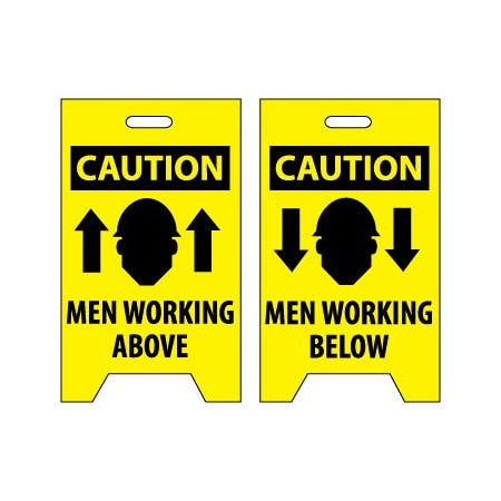 National Marker Co Floor Sign - Caution Men Working Above/Below FS6